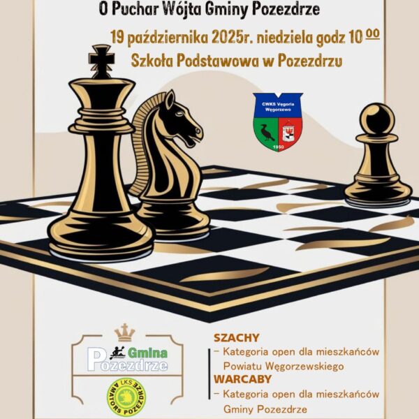 📅 19.10.2025📍 Szkoła Podstawowa im. Jadwigi Tressenberg w PozezdrzuTurniej Szachowy i Warcabowy w Pozezdrzu – spotkanie z pasją i strategią