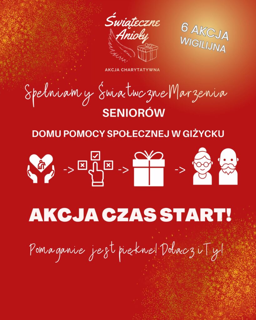 „Świąteczne Anioły” – szósta edycja akcji, która spełnia marzenia seniorów w Giżycku