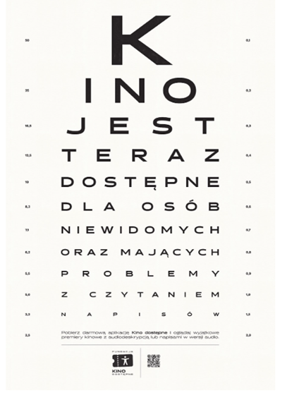 Kino Nowa Fala jeszcze bardziej dostępne dla osób z niepełnosprawnością wzroku