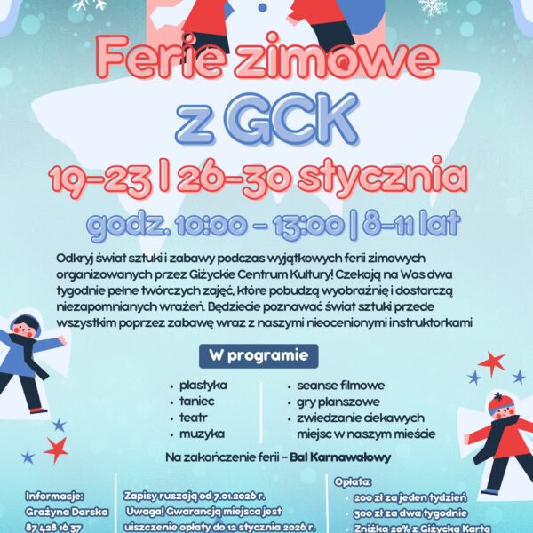 Artystyczne Ferie Zimowe z GCK 2026 Giżycko