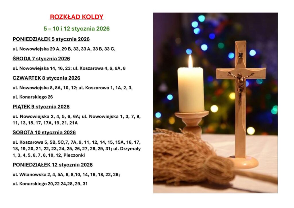 Kiedy kolęda w parafii św. Brunona i św. Kazimierza Królewicza w Giżycku