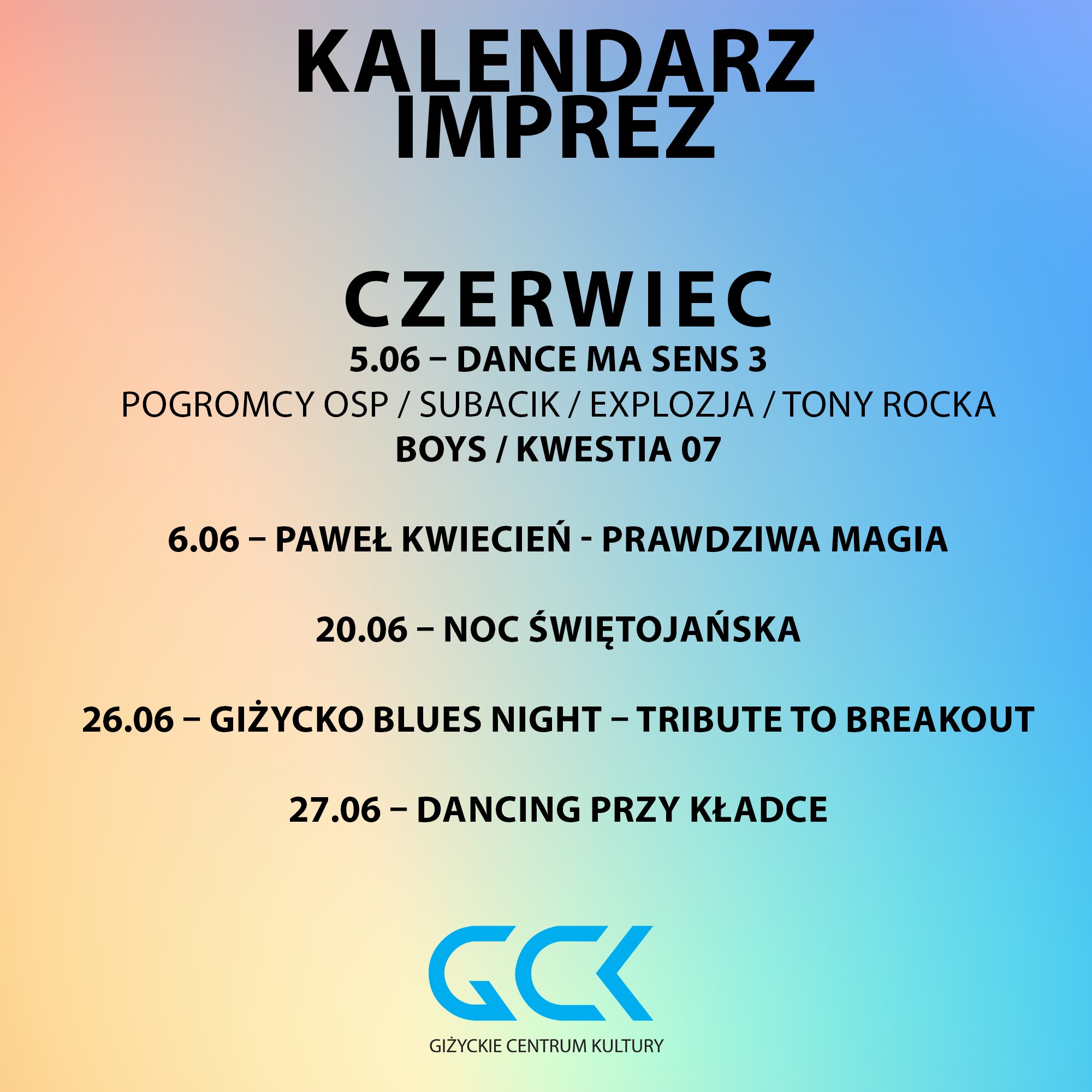 Koncerty, festiwale i teatr. Tak wygląda 2026 rok z Giżyckim Centrum Kultury