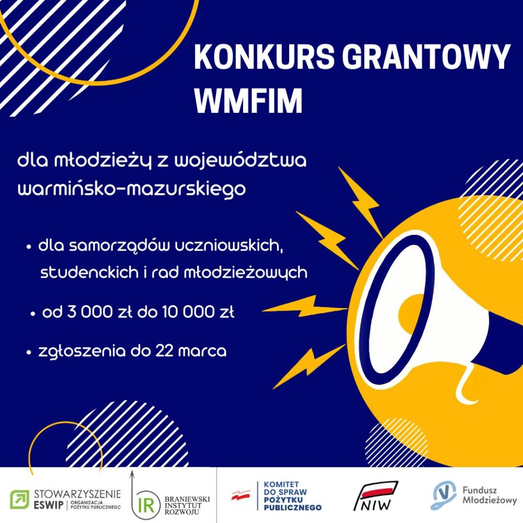 Granty dla młodzieży w regionie. Ruszył konkurs na inicjatywy #WMFIM z udziałem NGO jako Patrona