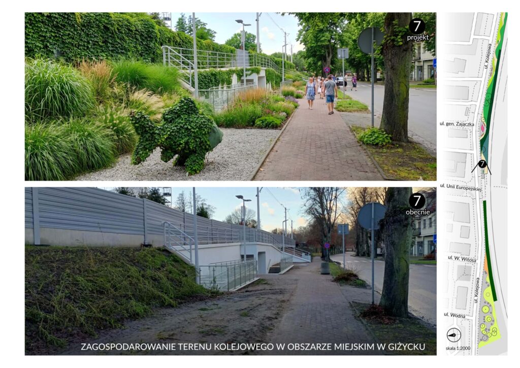 Co dalej z terenami przy torach w Giżycku? Miasto pokazuje pierwszy kierunek zmian i koncepcję parku linearnego