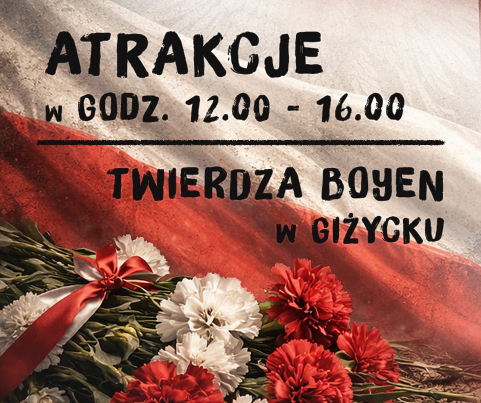 📅 28.02.2026📍 Twierdza Boyen GiżyckoTwierdza Boyen zaprasza na Rodzinny Piknik Historyczny. Sprawdź program wydarzenia