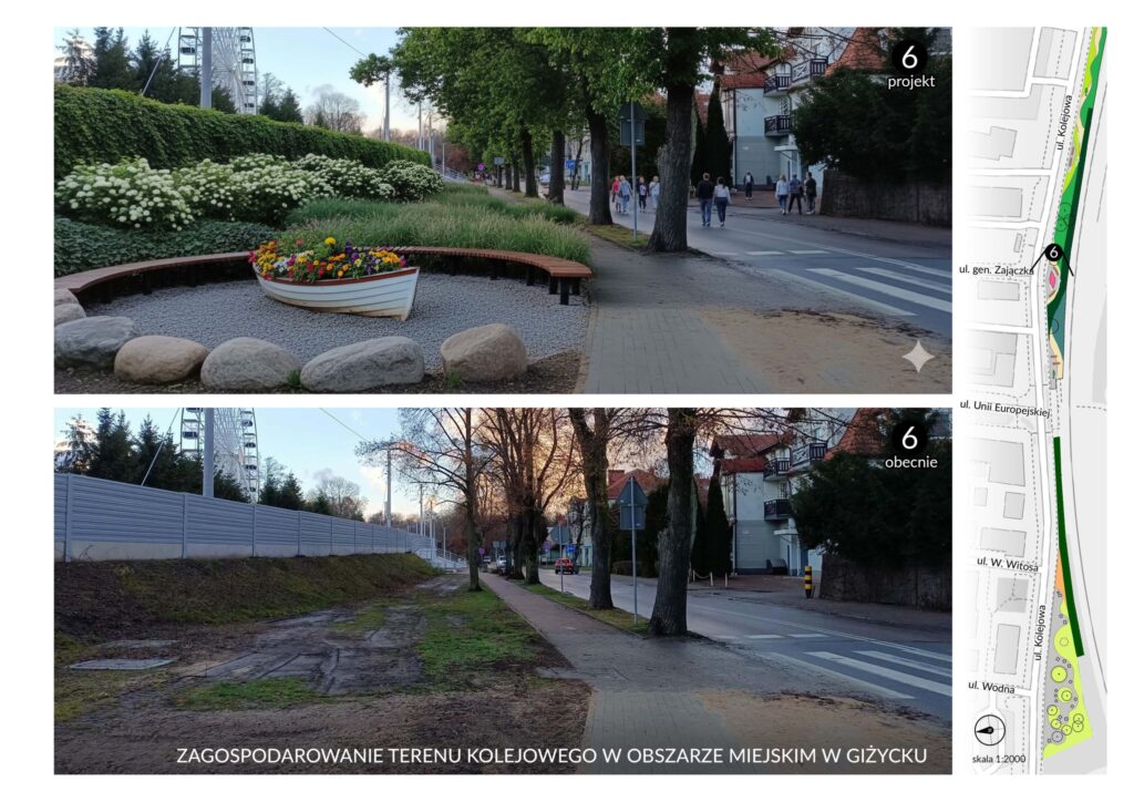 Co dalej z terenami przy torach w Giżycku? Miasto pokazuje pierwszy kierunek zmian i koncepcję parku linearnego