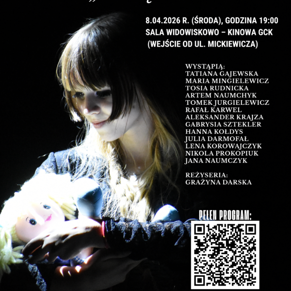 „Powiązani” – Teatr Formy Tenebris | 8 kwietnia📅 08.04.2026📍 Giżyckie Centrum Kultury