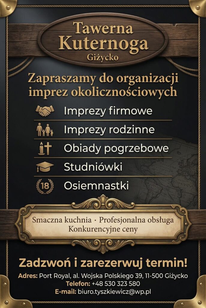 Tawerna Kuternoga Giżycko – nowe otwarcie, impreza z DJ-em, Radio 5 i największy schabowy w mieście