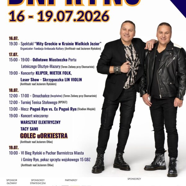 Dni Rynu 2026. Cztery dni koncertów, atrakcji i wakacyjnego świętowania