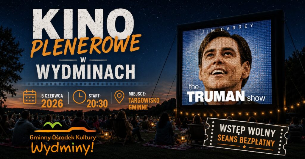Kino Plenerowe w Wydminach. Bezpłatny seans „Truman Show” pod gołym niebem