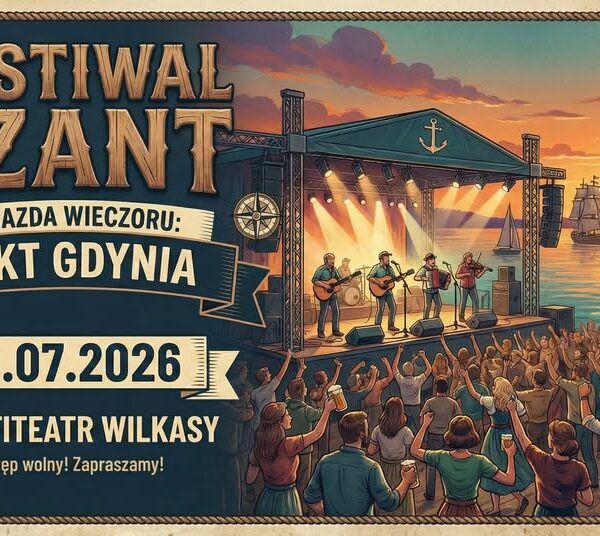 Festiwal Szant Wilkasy 2026. EKT Gdynia wystąpi nad Niegocinem