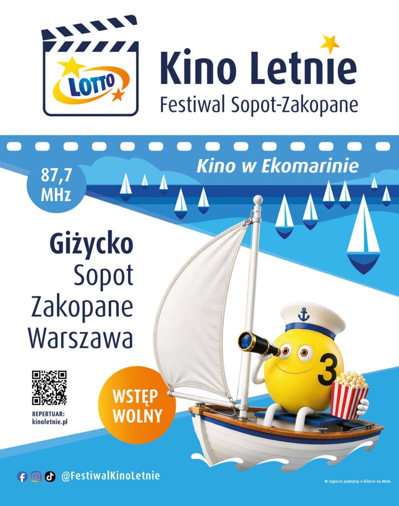 Kino letnie wraca do Giżycka. Sprawdź repertuar seansów w Porcie Ekomarina