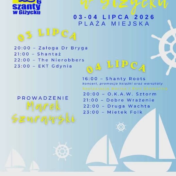 Plakat Szanty w Giżycku 2026