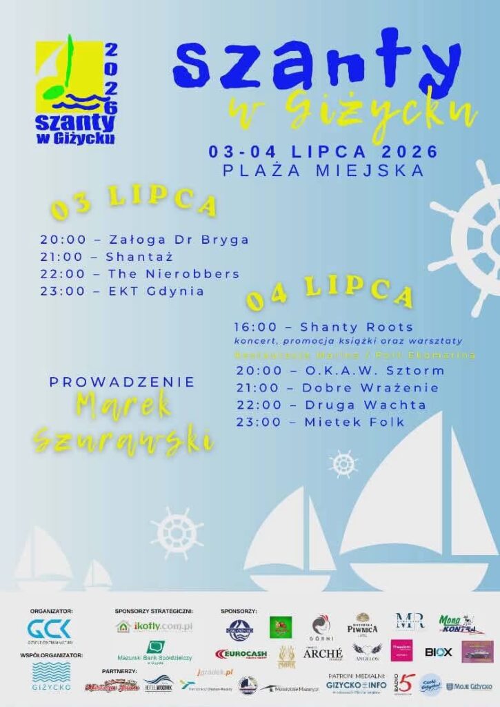 Plakat Szanty w Giżycku 2026