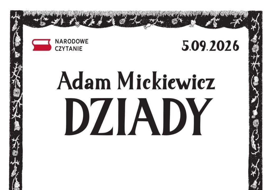 Narodowe Czytanie Dziadów Adama Mickiewicza w Giżycku 2026