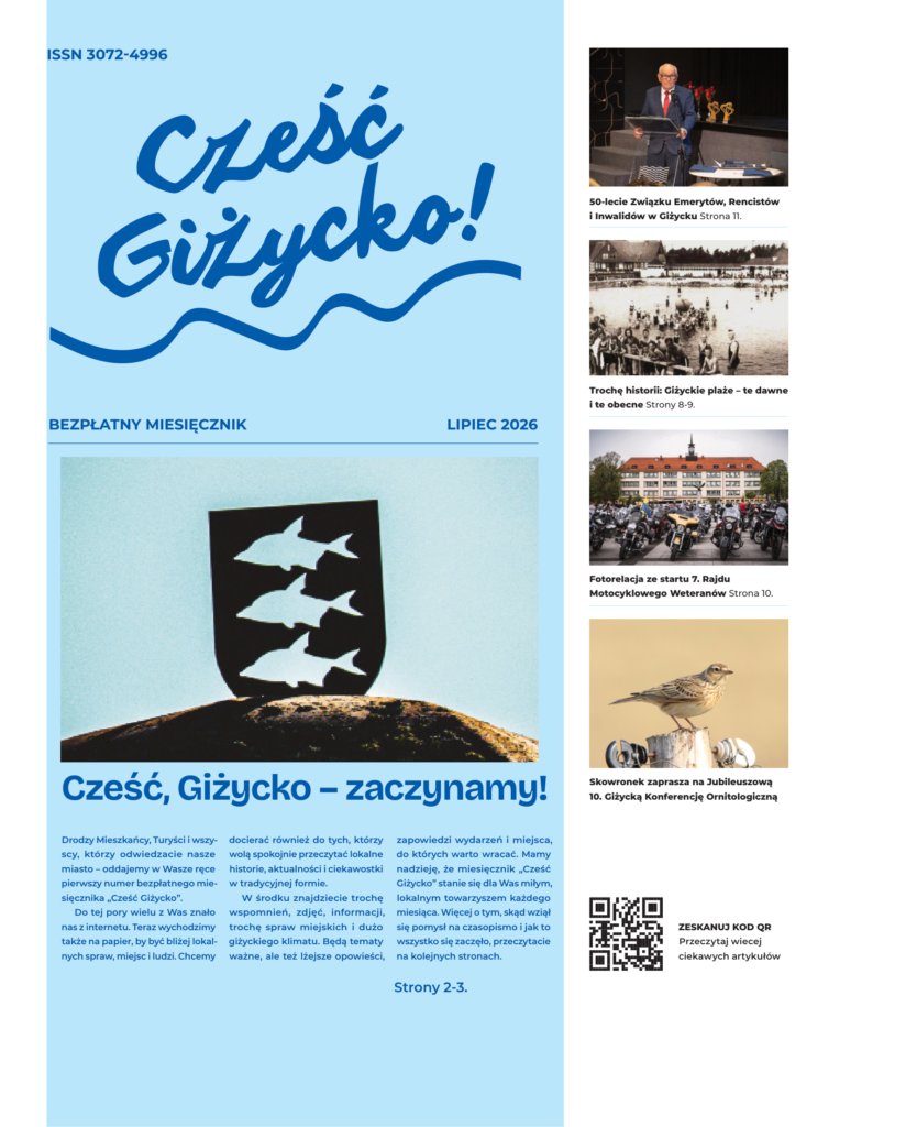 Okładka miesięcznika Cześć Giżycko - lipiec 2026