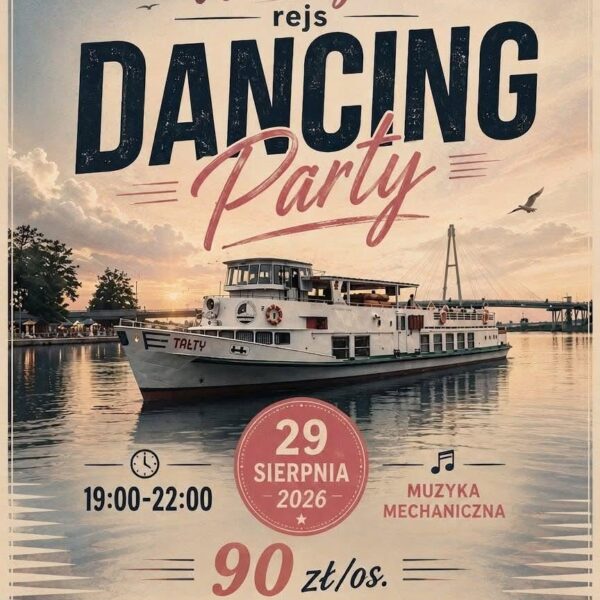 Rejs Dancing Party Giżycko 29 sierpnia 2026, plakat wydarzenia