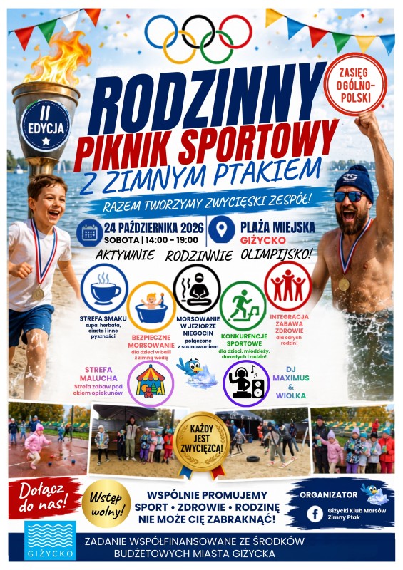 Rodzinny Piknik Sportowy z Zimnym Ptakiem Giżycko 24 października 2026