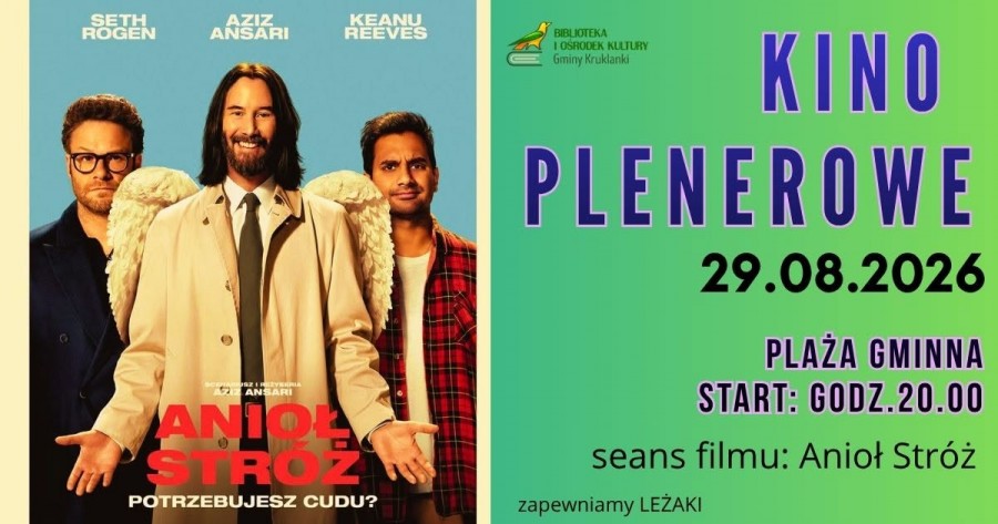 Kino plenerowe w Kruklankach 29 sierpnia 2026, film Anioł Stróż