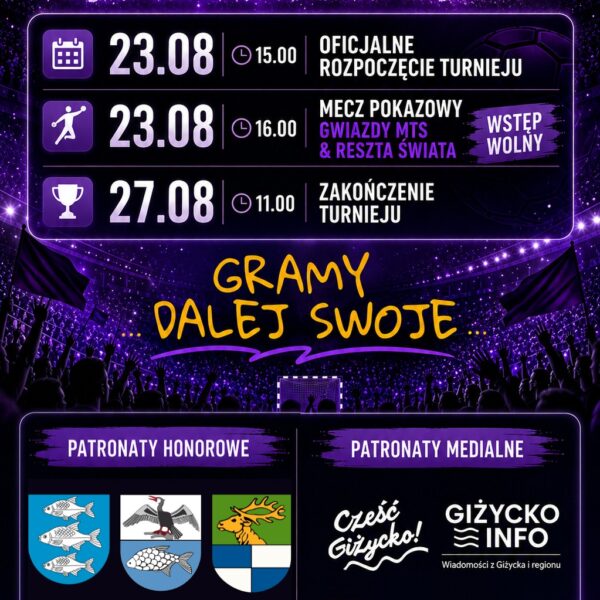 Poprawiony plakat Memoriału Andrzeja Paszkiewicza w Giżycku w 2026 roku