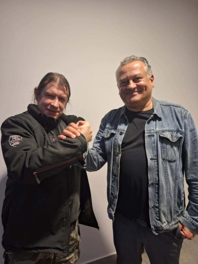 Piotr Nalepa i Michał podczas spotkania