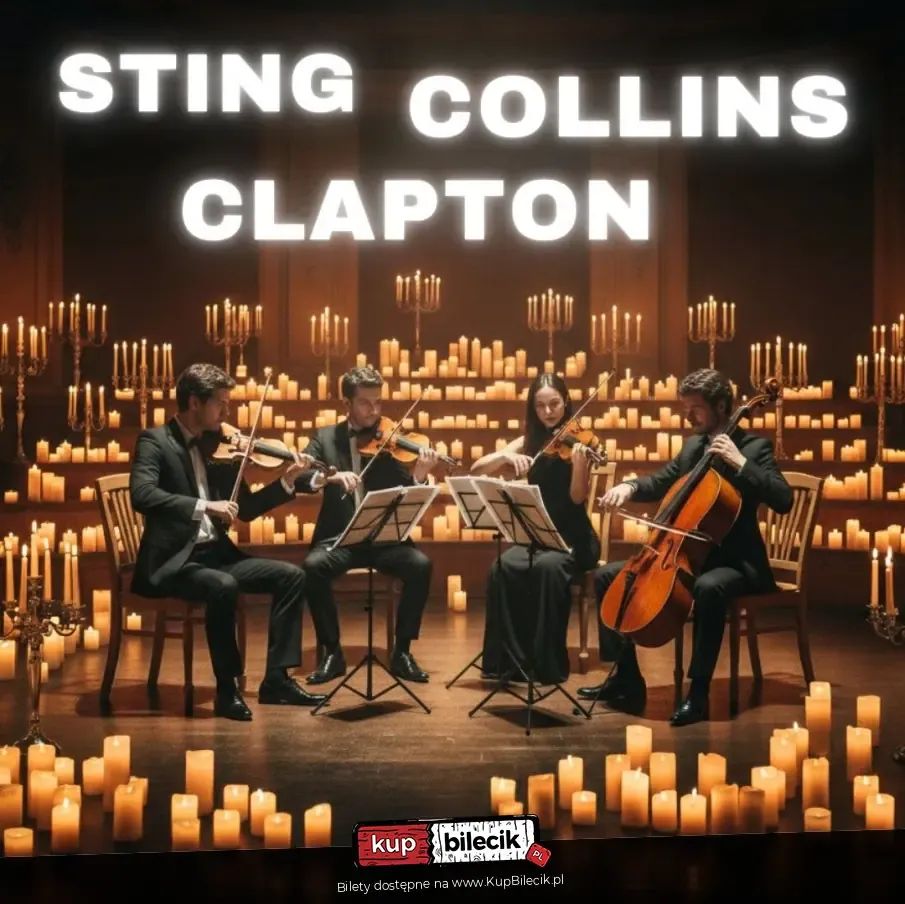 Koncert kwartetu smyczkowego Sting, Collins, Clapton w Giżycku 6 listopada 2026 roku
