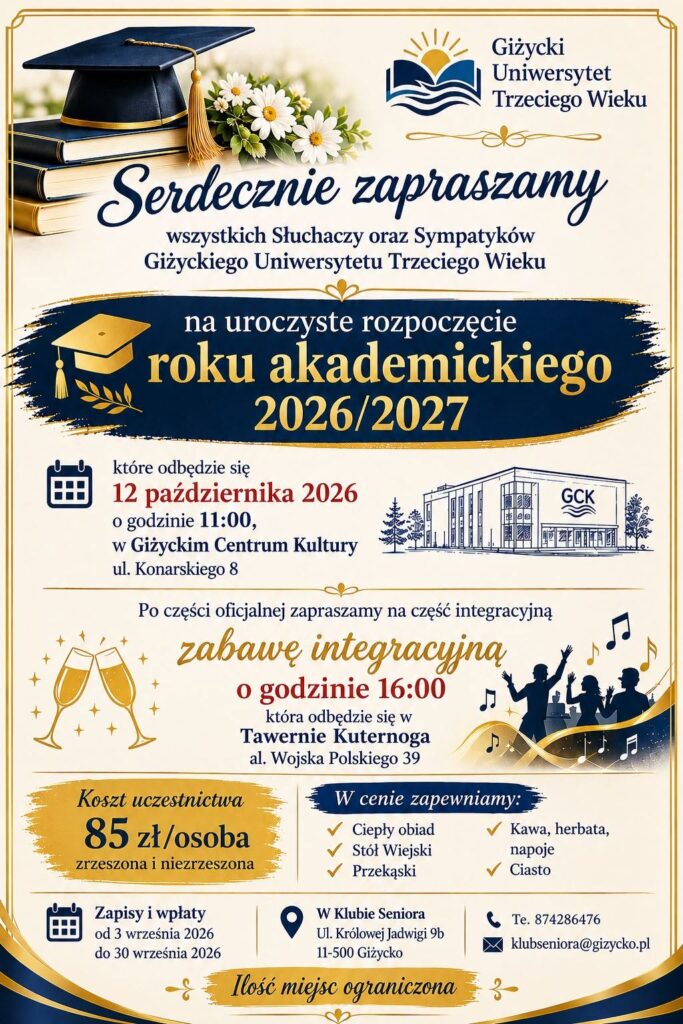 Inauguracja roku akademickiego GUTW 12 października 2026 roku