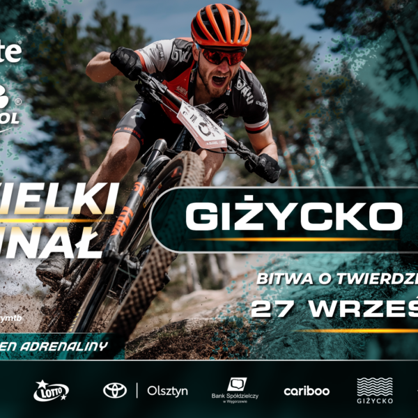 Plakat finału Łaciate Mazury MTB w Giżycku 27 września 2026
