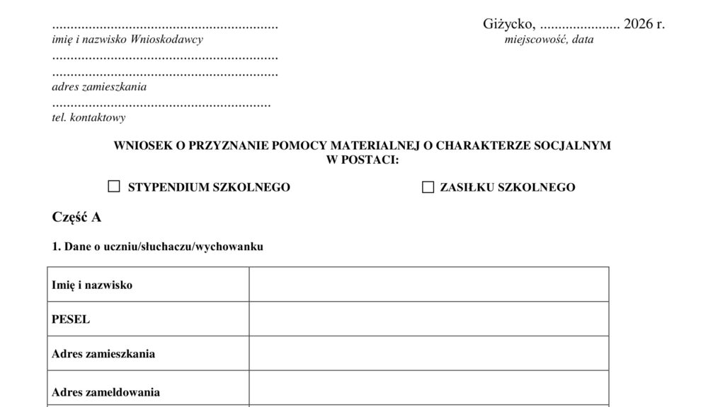 Do 15 września wnioski o stypendia szkolne. Giżycko, Gmina Giżycko i Wydminy
