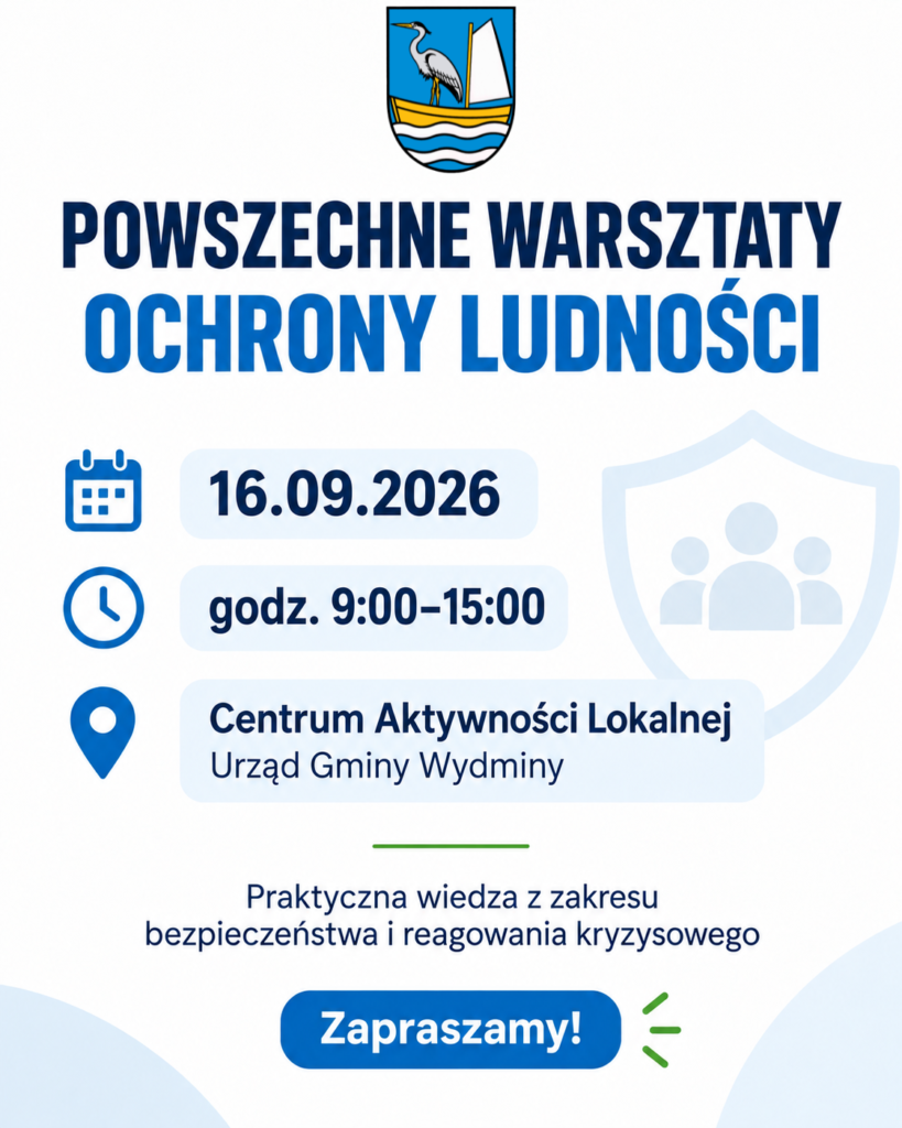 Warsztaty ochrony ludności w Wydminach już 16 września. Sześć godzin praktycznej wiedzy