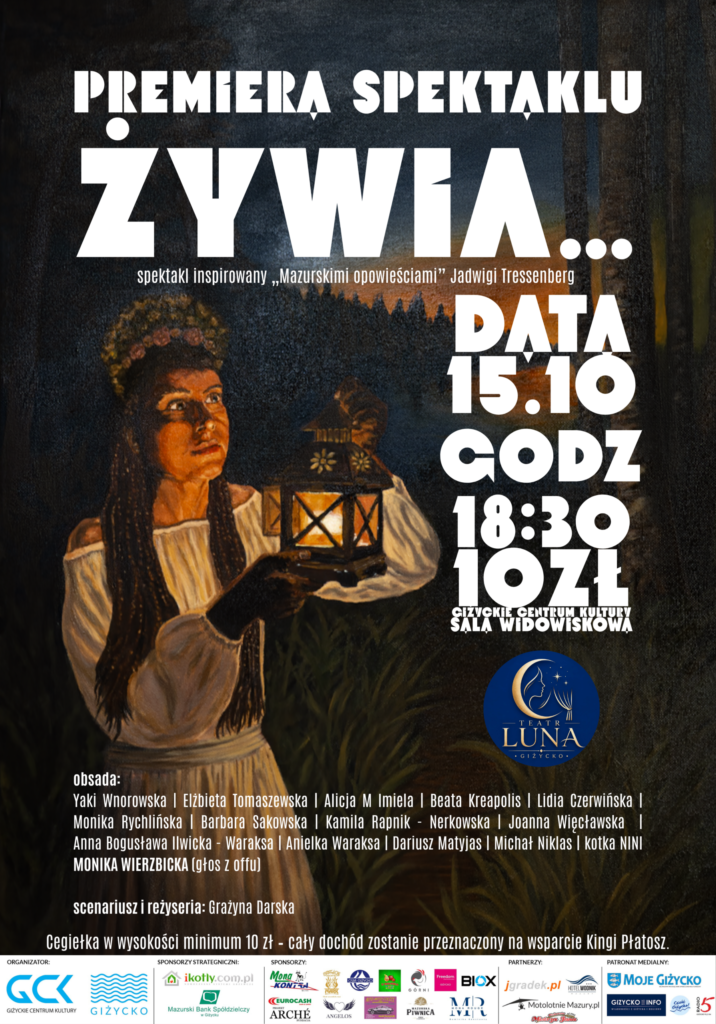 Premiera spektaklu Żywia Teatru Luna w GCK 15 października 2026 roku