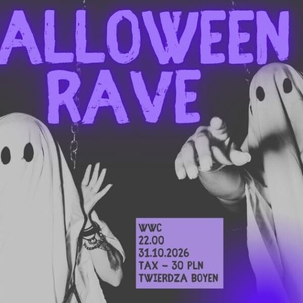Plakat Halloween Rave w Twierdzy Boyen